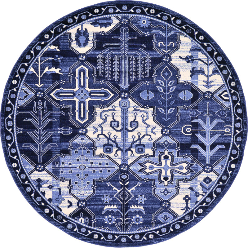 Godina Geometric Indoor Rug, Round 8'