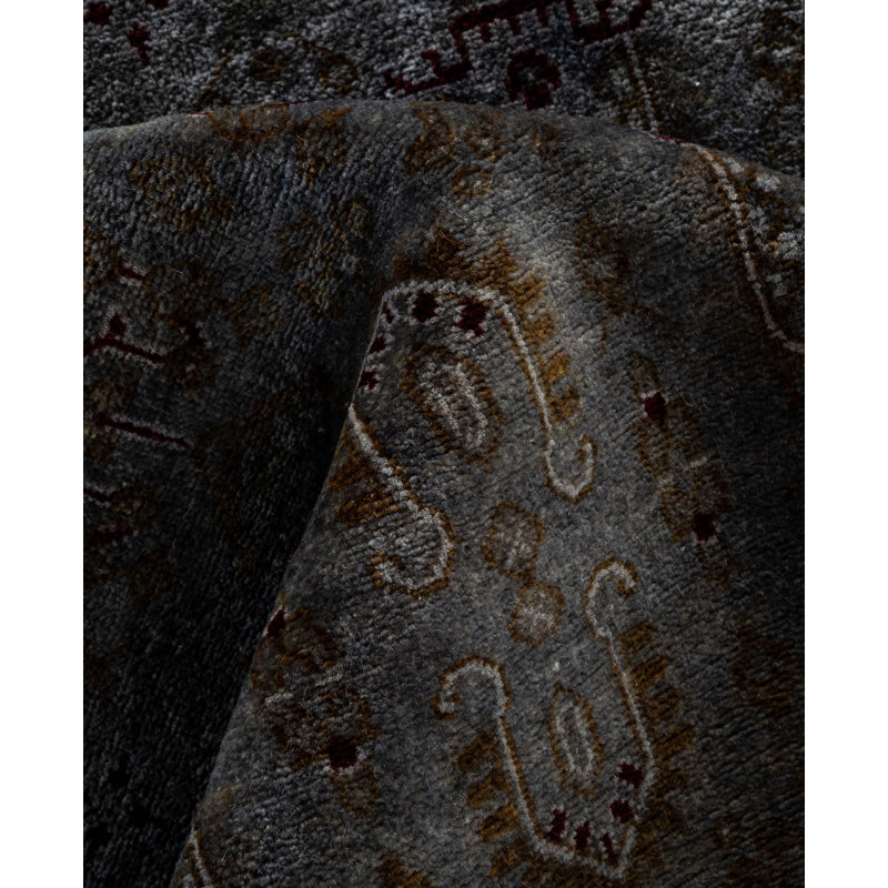 Overdyed One-of-a-Kind 8' 1" x 8' 1" Hand Knotted Area Rug