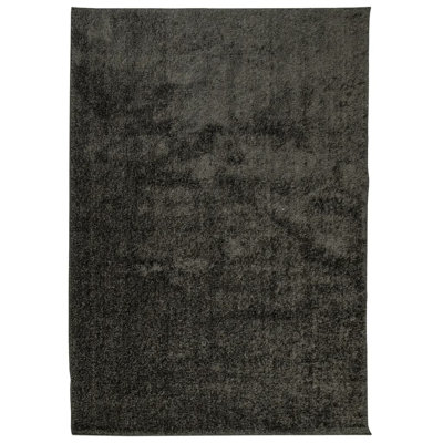 Rug "ISTAN" High Pile Shiny Look Anthracite