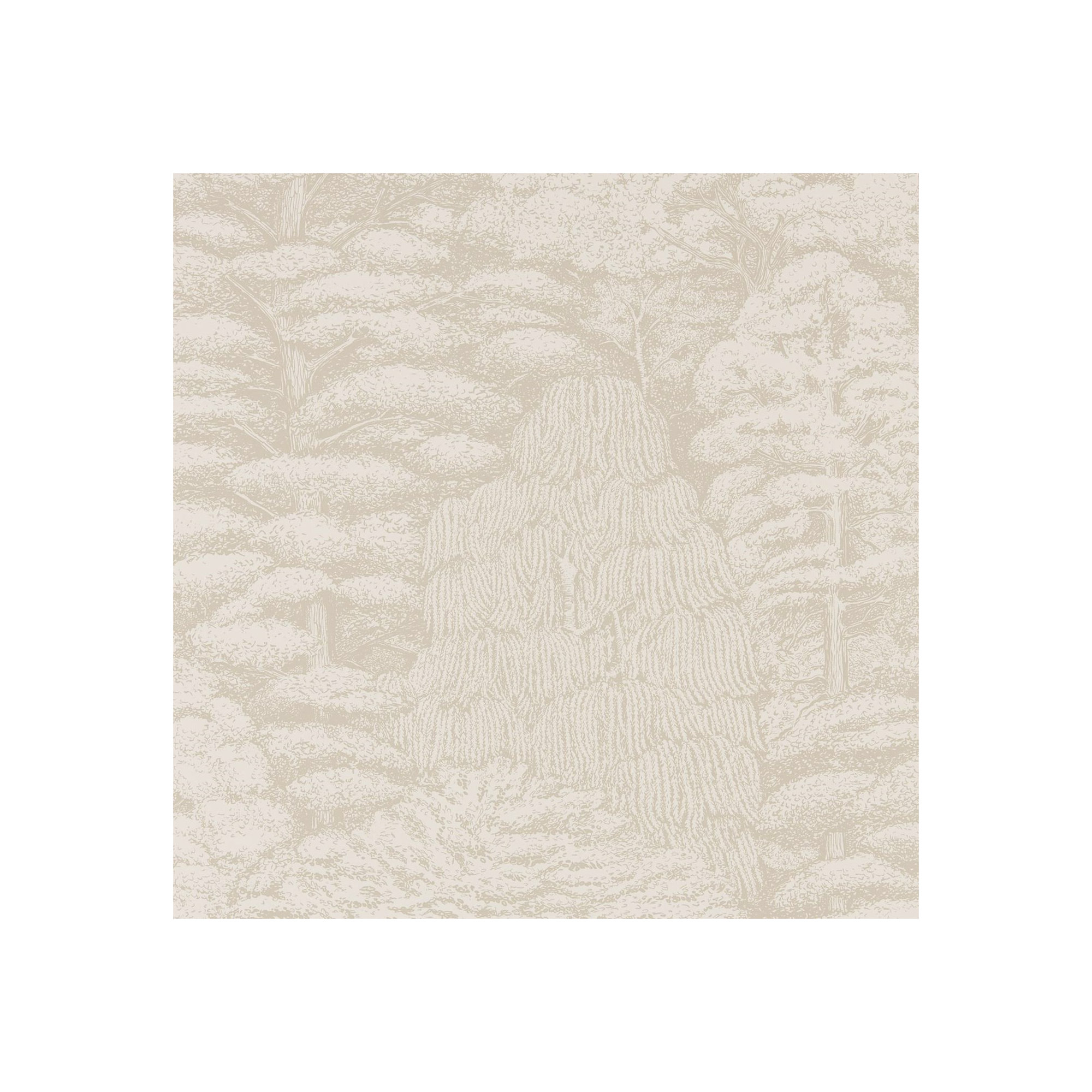 Woodland Toile Wallpaper, Ivory/Neutral