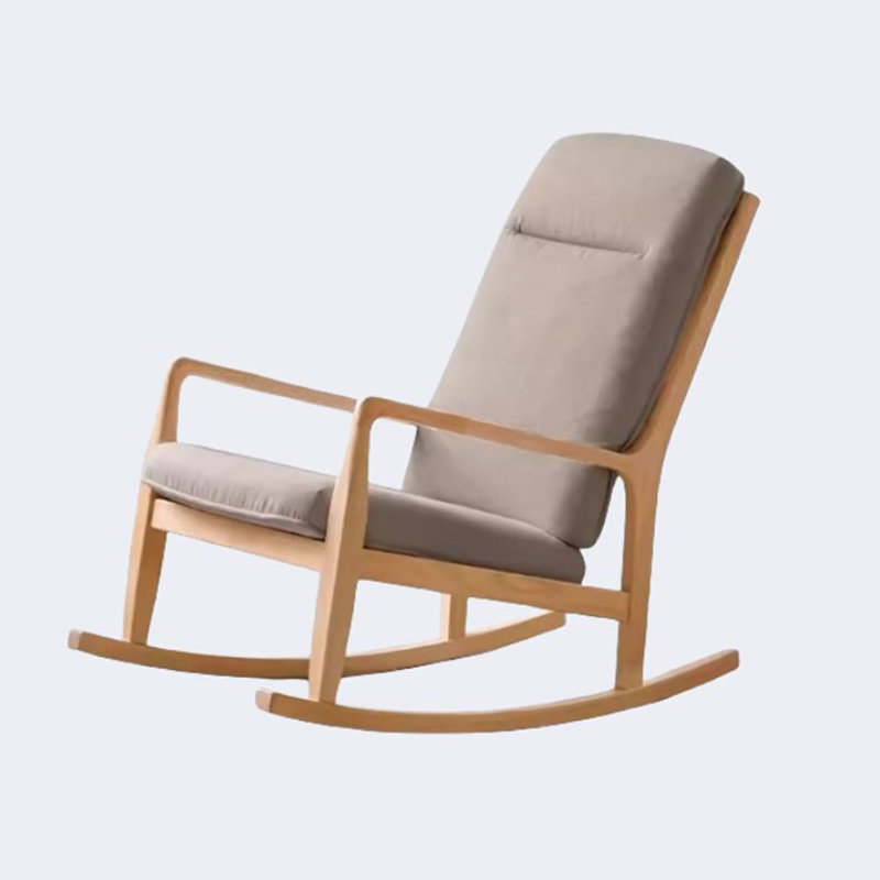Chaise berçante moderne simple en chêne