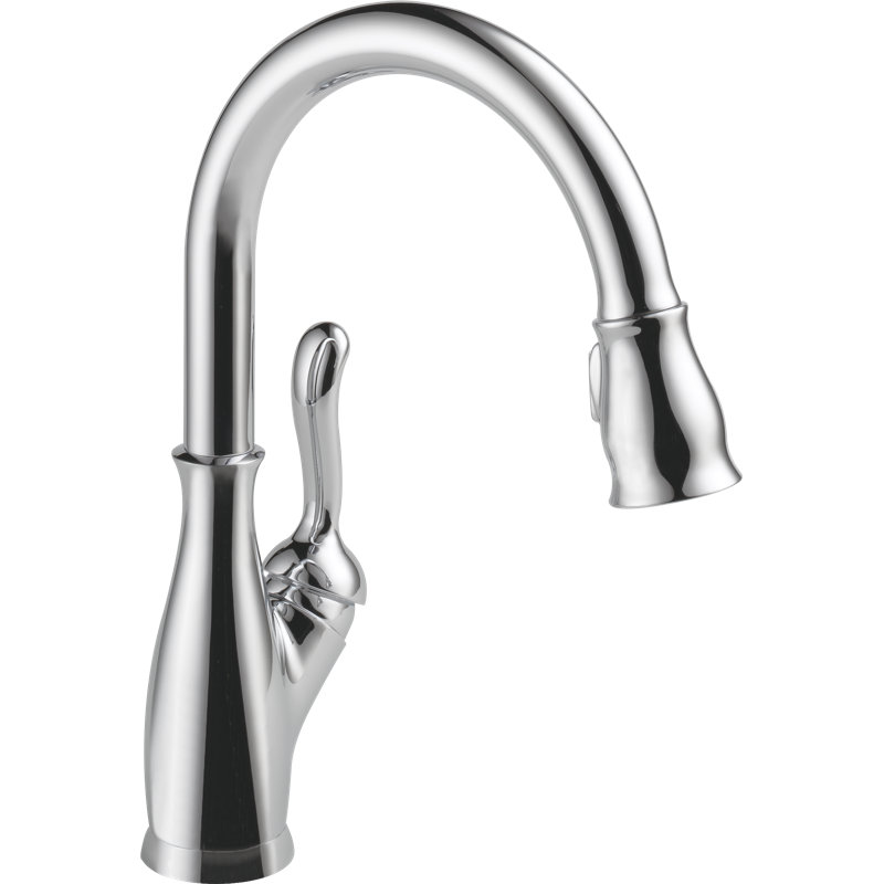 Leland Pull Down Sprayer Kitchen Sink Faucet, Single Handle Kitchen Faucet, Chrome