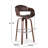 Bar Stool With Faux Leather Upholstery-52854961