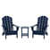 Moncrief 2 - Person Plastic Folding Adirondack Chair with Table