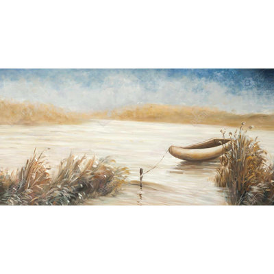 Abandoned boat - 15.75"x31.50" Desk mat