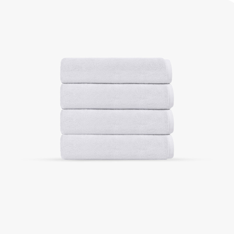 Mac 4 pcs Turkish Wash Towels Set, White