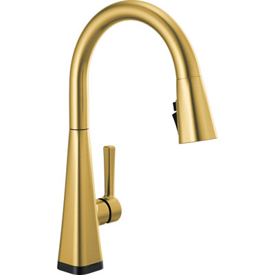 Delta Lenta Pull Down Sprayer Touch Kitchen Sink Faucet, Touch Control Kitchen Faucet