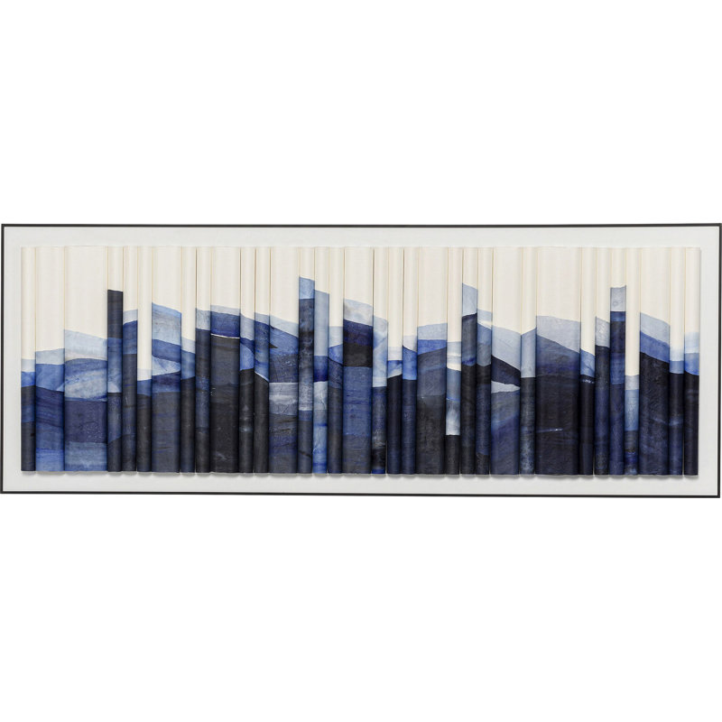 Shadow Skyline Blue Framed Picture