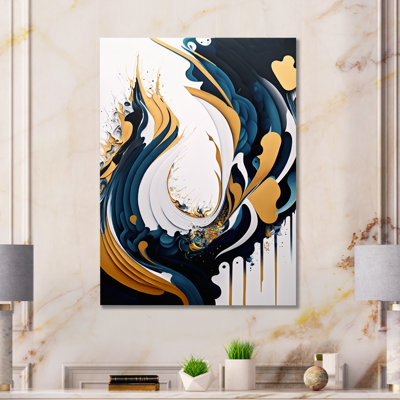 " Blue And Gold Modern V "