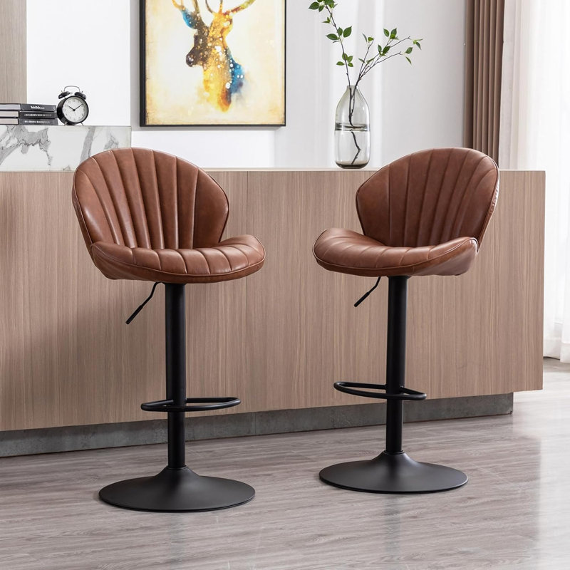 Agapito Upholstered Adjustable Height Counter Stool