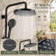 Ensemble de douche Exposed Combo avec pomme de douche à effet pluie de 10 pouces et système de douche à main à 3 fonctions fixé au mur (valve brute non incluse)-136061533