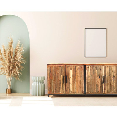 Buffet 80 portes en bois récupéré 80 pouces