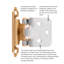 Cadre de surface à fermeture automatique à recouvrement variable - Laiton poli avec chrome - Charnières de porte d'armoire (ensemble de 50)-91102329-125400839
