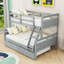 Lit superposé simple en bois avec lit gigogne simple Pueblo Kids-1755623600