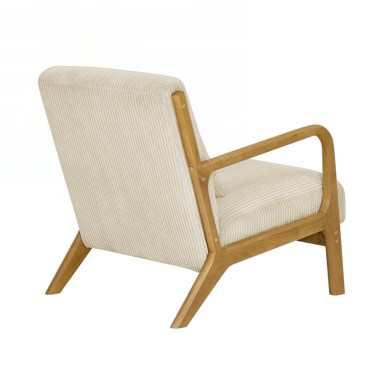 Chaise longue en bois, Crème, crème, Naturel