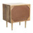Elegant Leni 18'' W Nightstand – Stylish Modern Wood Bedside with Brass Legs & Unique Drawer Design