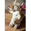  Pot à fleurs en faux lapin en béton - Décoration de jardin - H 13 po