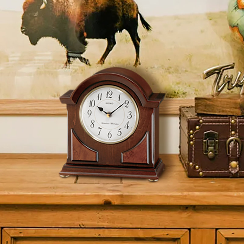 QXJ012BLH Mantel Clock, Brown