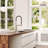 Spring Neck Standard Kitchen Faucet with Dual-Function spray head and Deck Plate-76655470