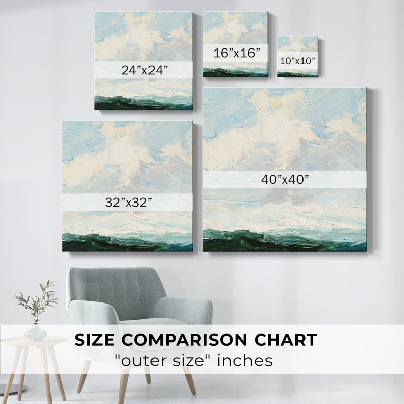 Toile tendue perdue dans les nuages I-Gallery, H 16 po x l 16 po x P 1,5 po
