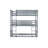 Space-saving Detachable Triple Twin Rubber-wood Bunk Bed-1516473359