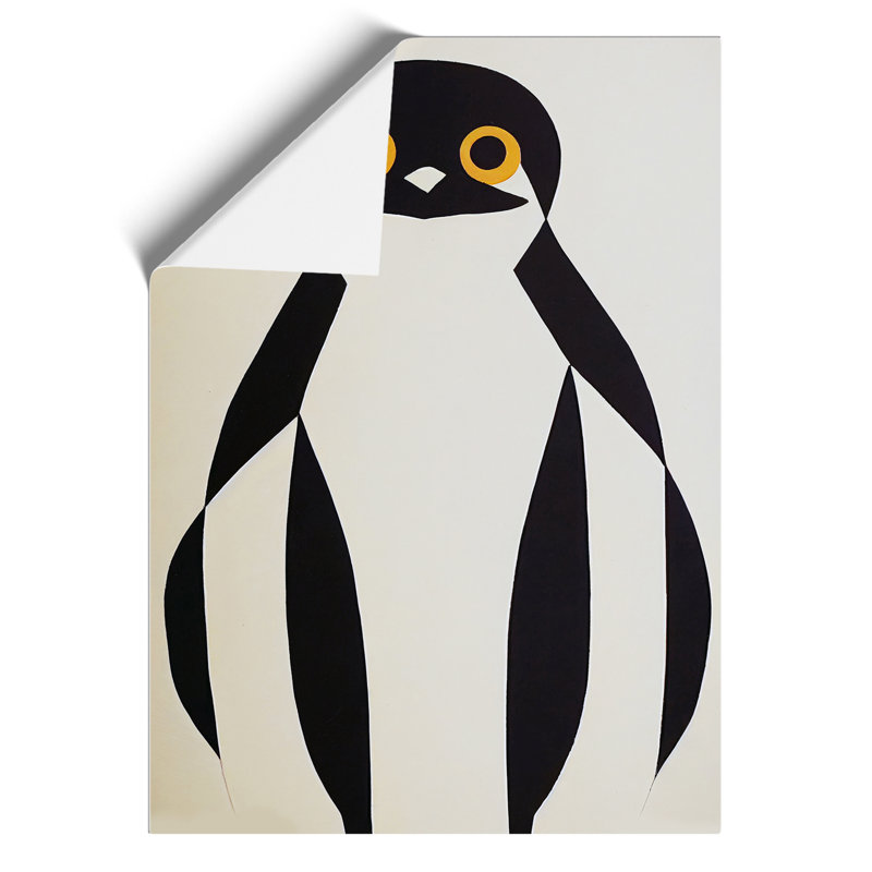 Penguin Abstract Art No.2 - Wall Art, 29.7cm H x 21cm W, Paper, No Matte