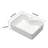 19"x15" White Ceramic Rectangular Bathroom Sink