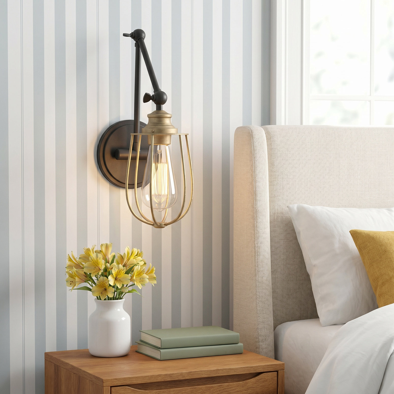 Ivan Single Light Dimmable Swing Arm Sconce
