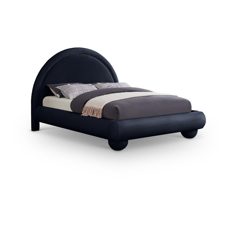 Lit en velours Madrid, King, Navy Velvet