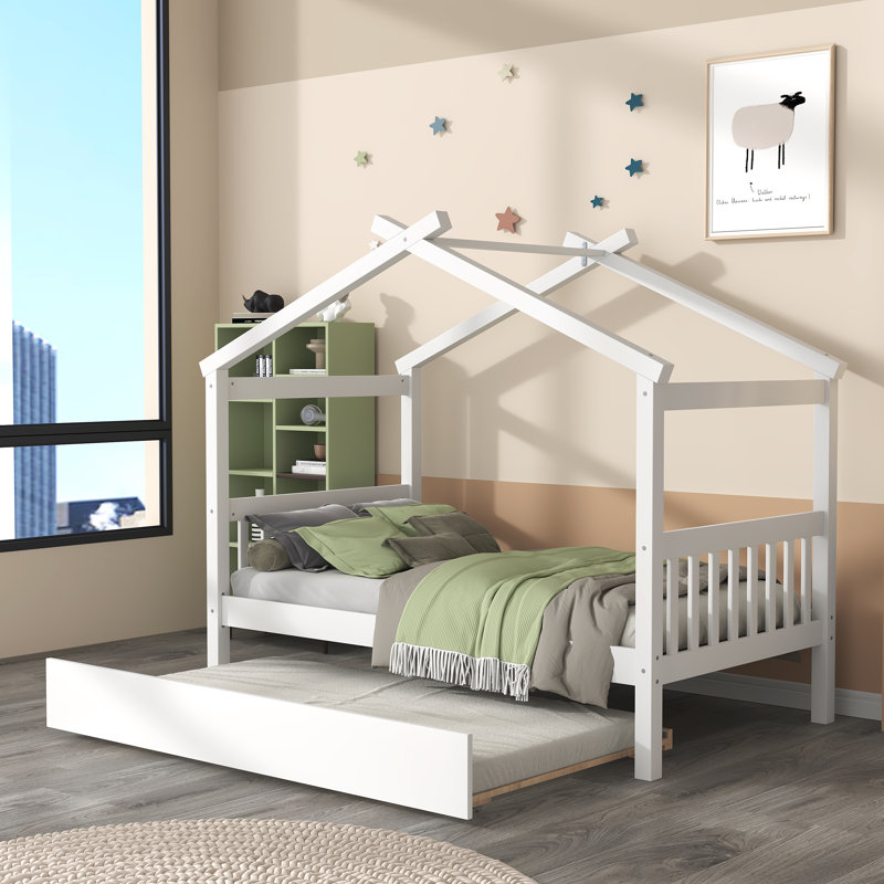 Lits simples avec lit gigogne Deivion, Blanc