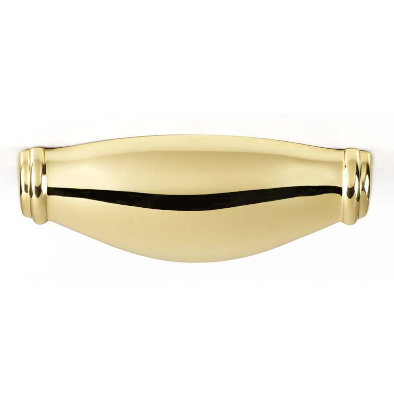 Charlie Cup / Bin Pull, Polished Brass