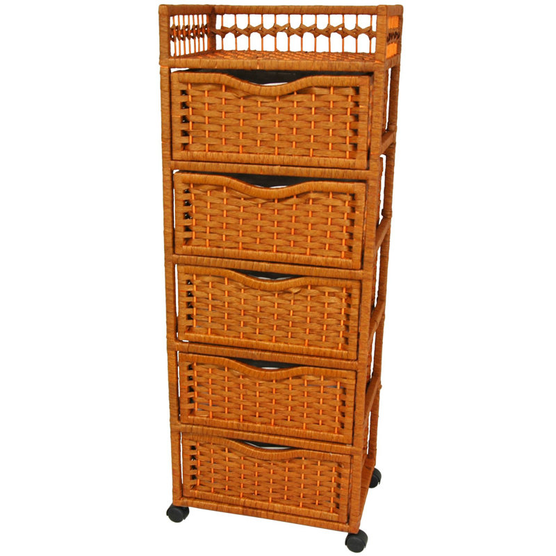 5-Drawer Storage Chest, Honey