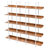 70.5"H X 70.9"W Wood Double 5-Tier Bookcase-800694550