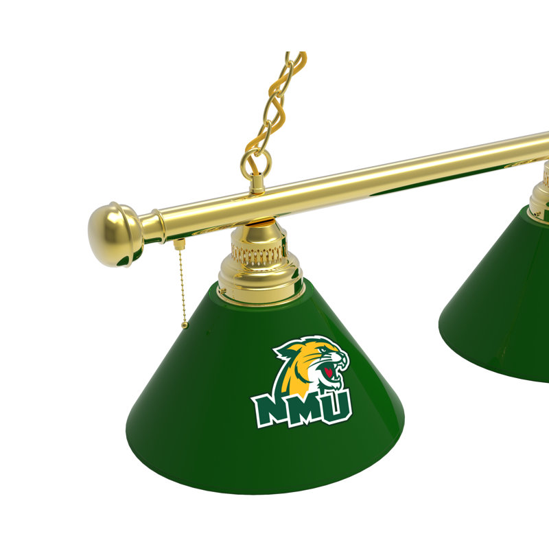 3 - Light Pool Table Lights Pendant, Brass, Northern Michigan University