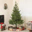 Arbre de Noël artificiel HOMcom 6 pi, cèdre réaliste clairsemé avec 1933 pointes, assemblage facile, arbre de Noël à charnières pour les vacances de bureau à domicile, vert-742224770