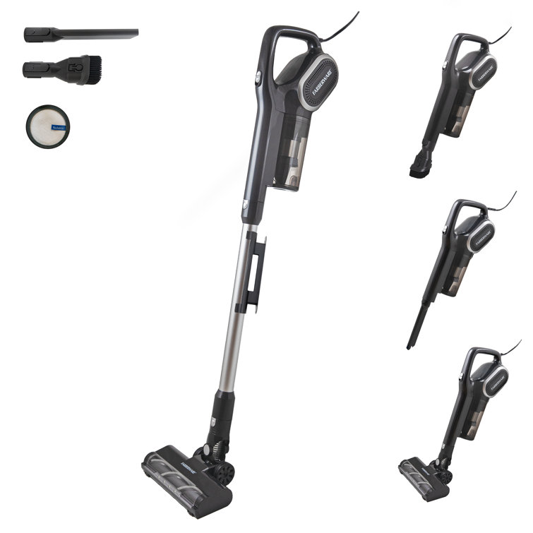 Farberware Classic Stick Vacuum Cleaner, Powerful Suction And Lighted Motor Brush For Carpet And Hard Floors, Converts To Handheld Vacuum