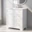 Meuble-lavabo simple autoportant blanc de 30 po avec lavabo et rangement en céramique