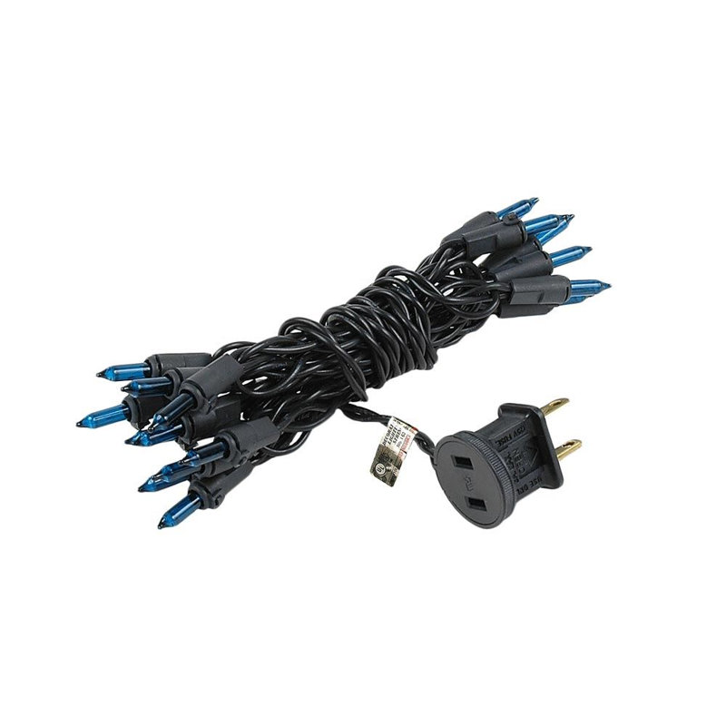 Mini-chaîne 20 ampoules pour l’extérieur 8,5' Pitman, Bleu sarcelle, Noir