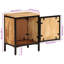 Aerius 40cm W Iron Bedside Table