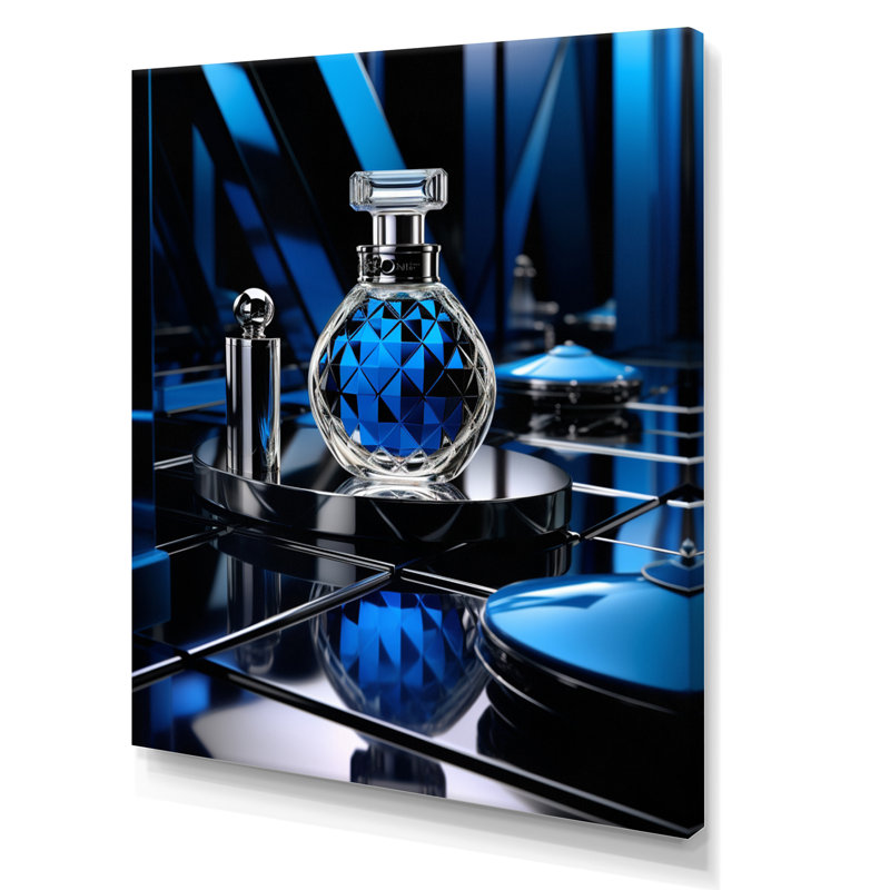 «Laiyton Fashion Blue Perfume Delight I», reproduction d'art sur toile, H 32 po x l 24 po x P 1 po, Toile tendue