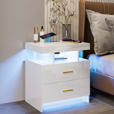 Bookhart Manufactured Wood Bedside Table