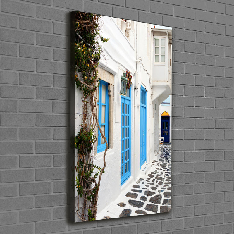 Greek Streets - Wrapped Canvas Print