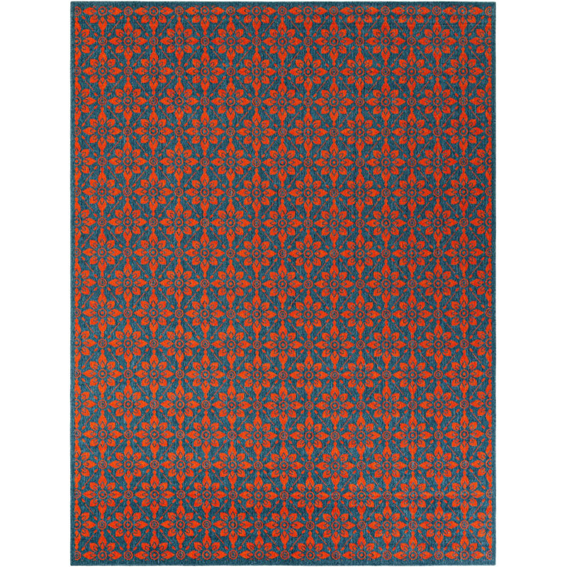 Tapis d'extérieur noir et bleu Aucun, Rectangle 9 pi x 12 pi