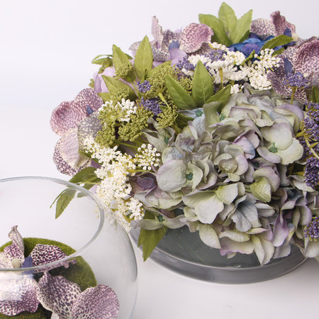 Arrangement floral mixte en vase décoratif, Grand