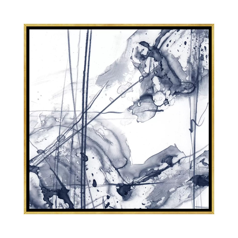 «Charting the Universe II» par Ethan Harper - reproduction d'art, H 18 po x l 18 po x 1,5 po, Toile encadrée d'or