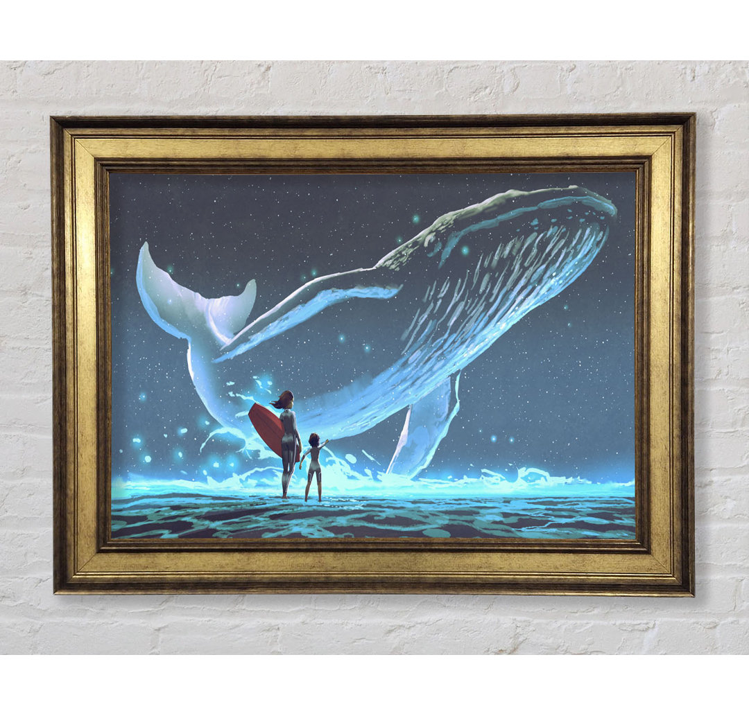 Spirit Whale Splash - Einzelner Bilderrahmen Kunstdrucke