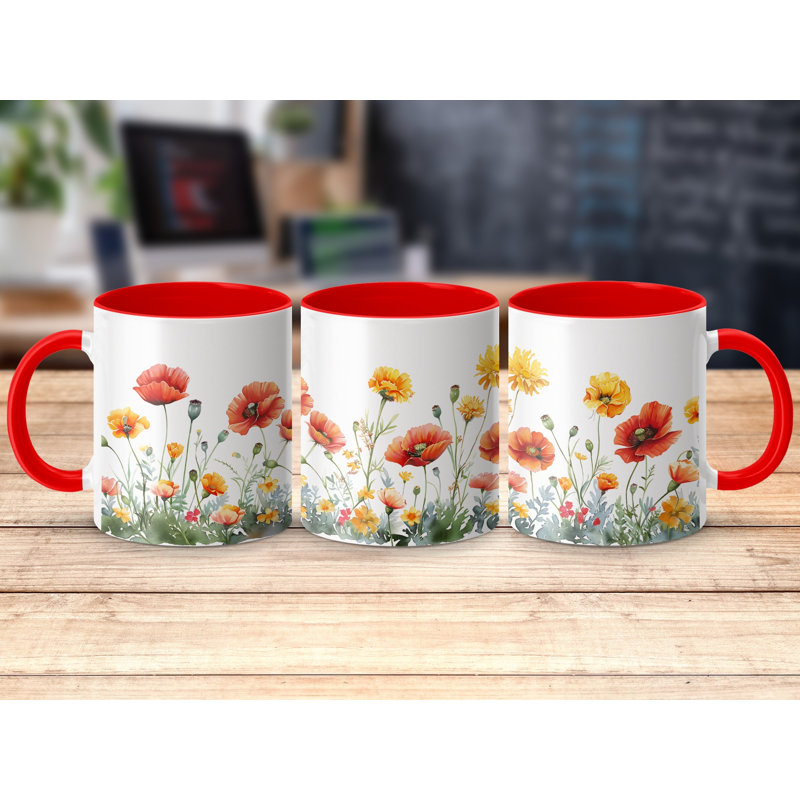 Ceramic Coffee Mug, Red