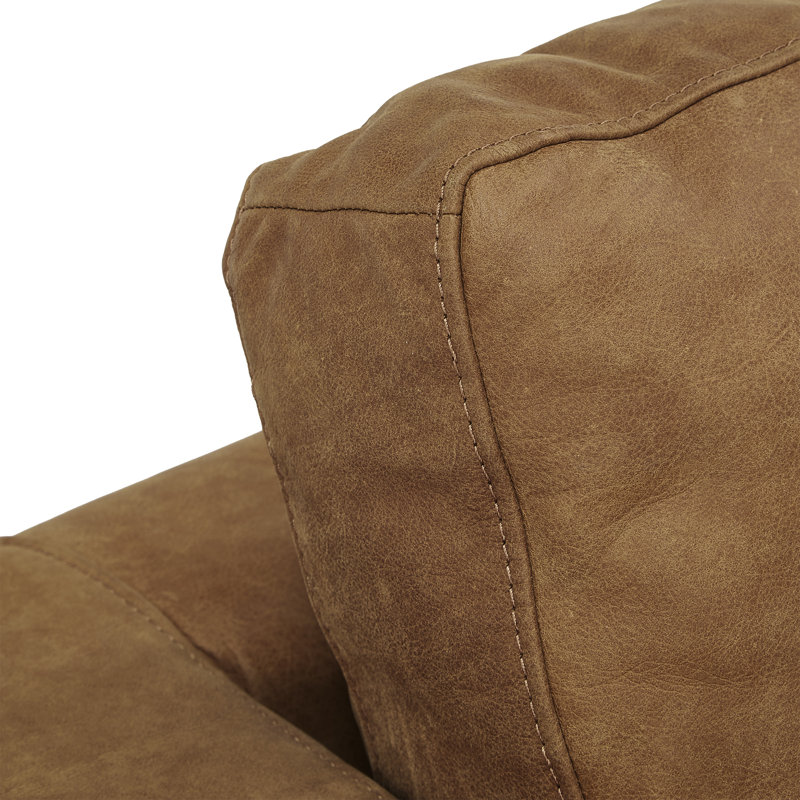 Burwell 89" Genuine Leather Square Arm Sofa