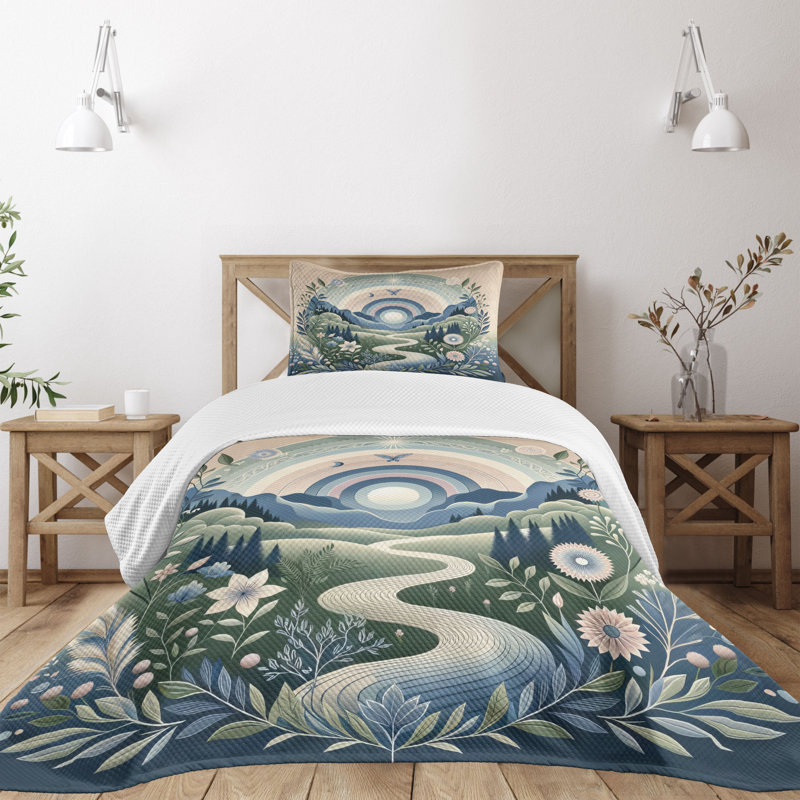 Polyester Coverlet, Twin Coverlet / Bedspread + 1 Standard Sham