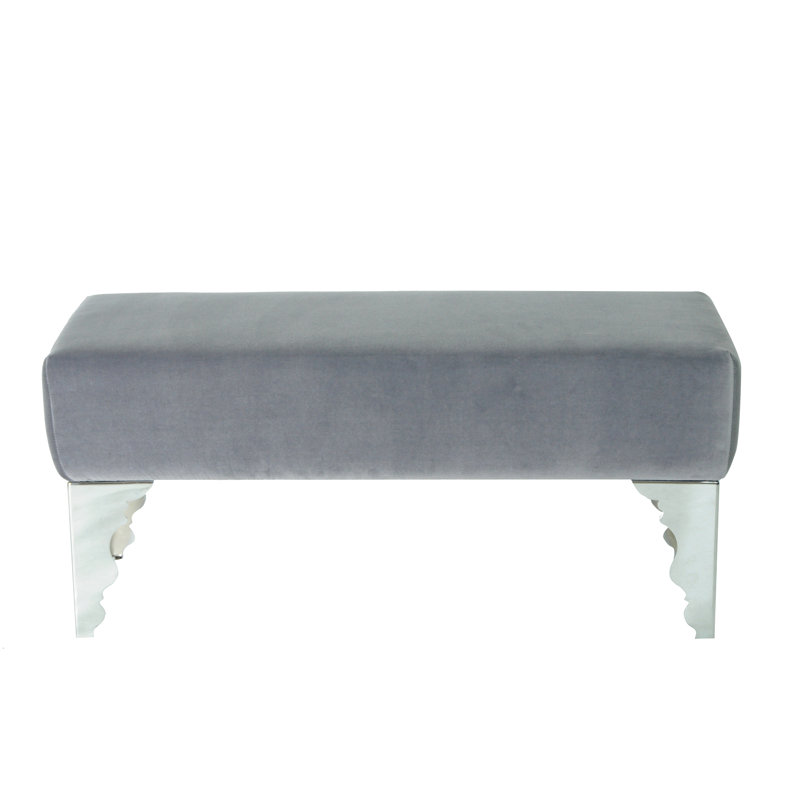 Artedeco Upholstered Bench, Grey
